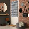 24 Grid Wall Hanging Shoe Organizer Over The Door Fabric Cabinet Closet Sundries Shoe Storage Bag Household Wall Storage Bag