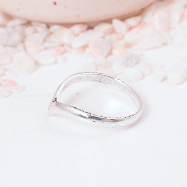 Minimalist Silver V-Shape Chevron Ring: Simple sleek design, perfect for stacking, midi-finger, or wedding band enhancer.