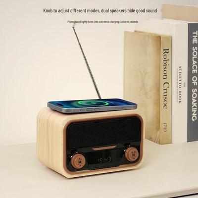 Ji Guang EZM2501A Retro Bluetooth Speaker with Radio & Clock CN Plug (adapter Included)
