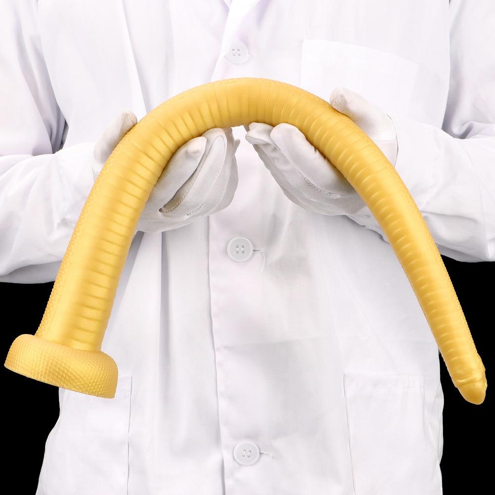 Gold Silicone Soft Extra Long Anal Plug Anal Masturbator Huge Dildo Big Dick Fisting Sex Toy Strap On Cock Realistic Penis