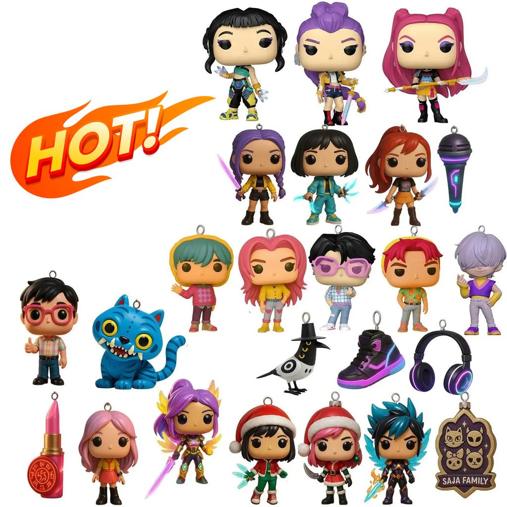 In Stock Christmas K-pop Demon Hunting 24pc Advent Calendar Surprise Blind Box K Pop Dolls Halloween Boxes Figure Gifts Kid Toys