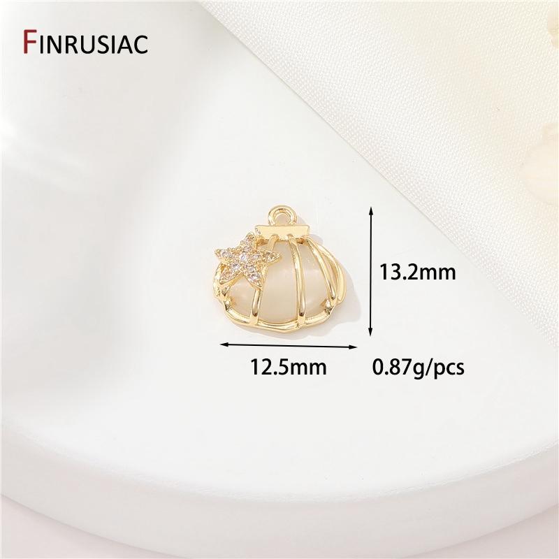 

DIY Necklace Making Supplies 14K Gold Plated Brass Zircon Sheep Flower Heart Charms Pendant For Jewelry Making Accessories 1 piece