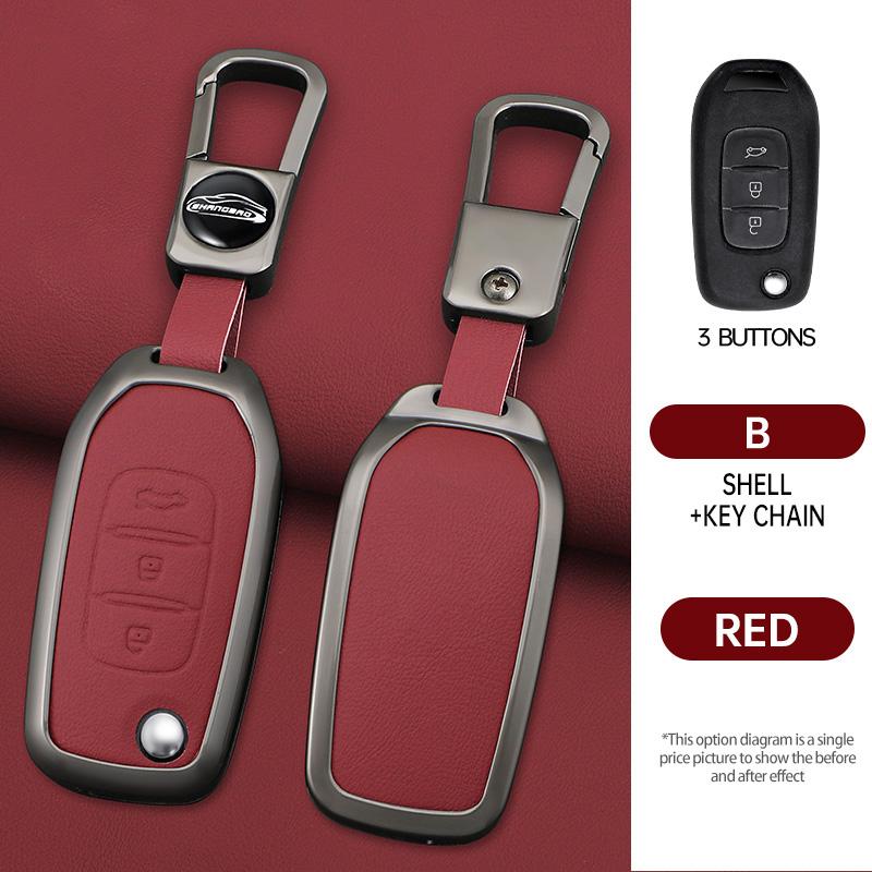Interior Mouldings Alloy Leather Car Key Case For Renault GT line Kadjar Captur Megane Sandero Stepway Logan Clio5 Arkana Renaul