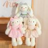 Rabbit Doll Plush Pendant - Cute Lop-Eared Cartoon Charm for Bags & Phones