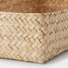 MUJI Seagrass Wickerwork Organizer 15cm W X 25cm D X 7cm 83411923 Basket, Medium, Rectangular, Approx. H,