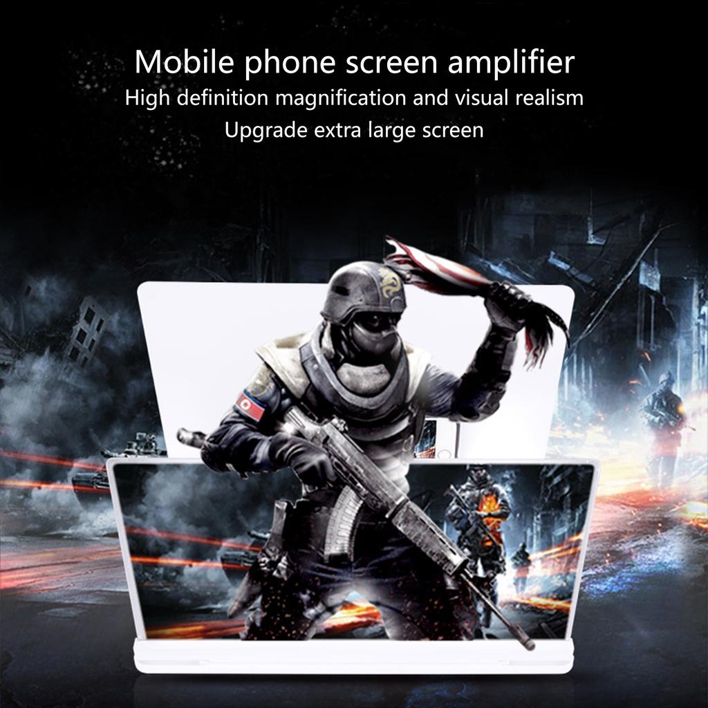12''/14" Screen Magnifier for Cellphone 3D Magnifying Projector Screen Enlarger Foldable Phone Stand Screen Amplifier