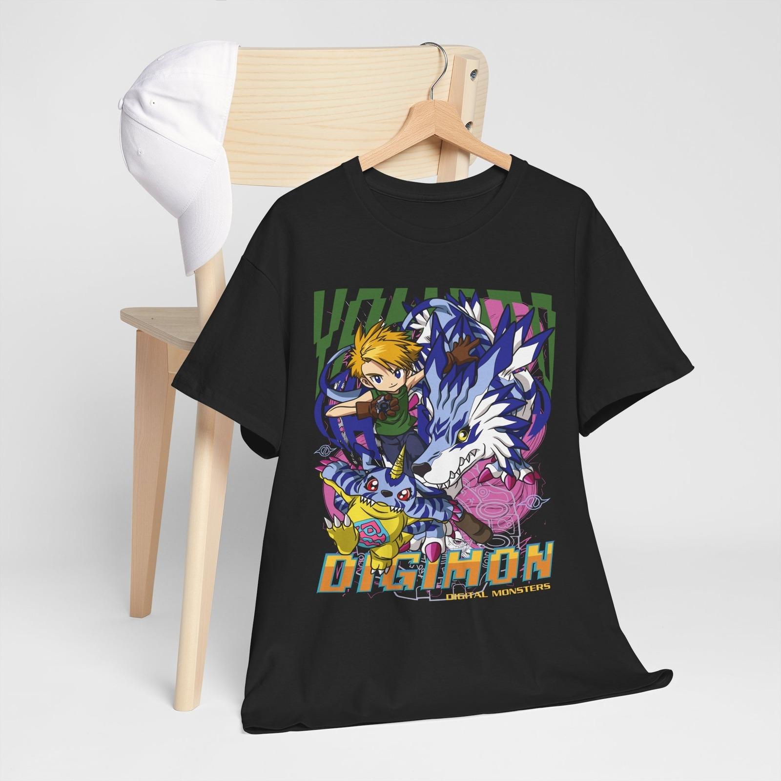 

2026 Summer Digimon Adventure Anime Yamato IshidaGabumon Loose Shortsleeved Pure Cotton Childrens Tshirt Tide Unisex Casual S