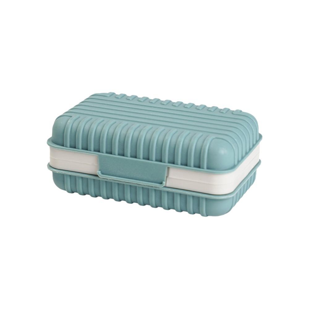 

Waterproof Travel Soap Dish Leak-Proof Soap Holder Keeps Dry Plastic Soap Box Camping синий