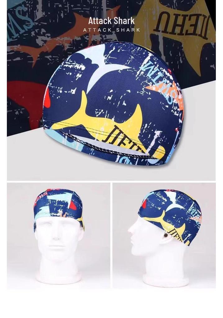 Hohelastische Badekappe für Erwachsene & Jugendliche – Weiches, bequemes Polyester-Spandex-Gewebe, Modische Passform