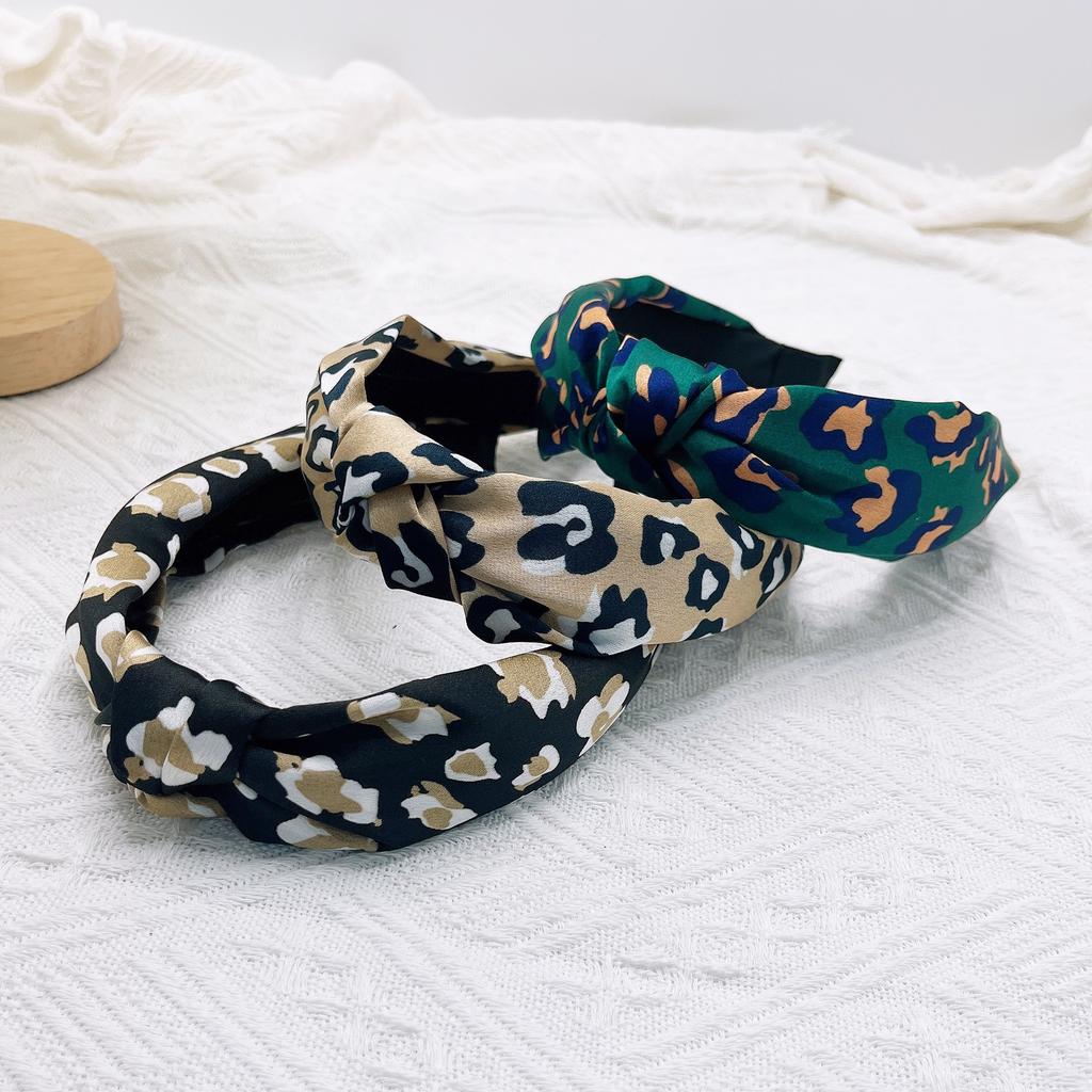 PROLY New Fashion Women's Hairband Leopard Flower Headband Center Knot Classic Headwear For Adult Hair Accessories