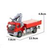 1:50 Scale Truck With Crane Toy Car Engineering Vehicle Diecast Model Educational Collection Gift For Kid