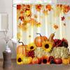 Podzimní sprchové závěsy do koupelny Podzimní sklizeň dýní Statek Den díkůvzdání Halloween sprchová vana s háčky Výzdoba koupelny