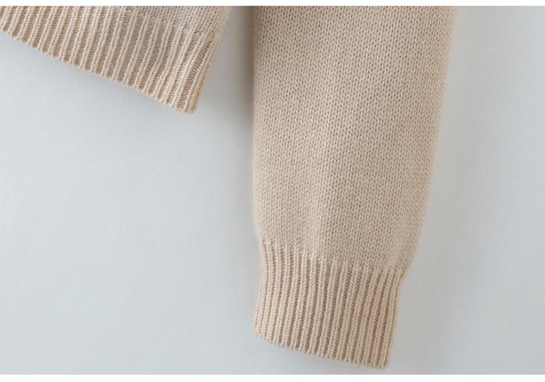 Jacquard Cashmere Cardigan - Women's Lapel Star Print Color Block Jacket (Autumn/Winter 2026)