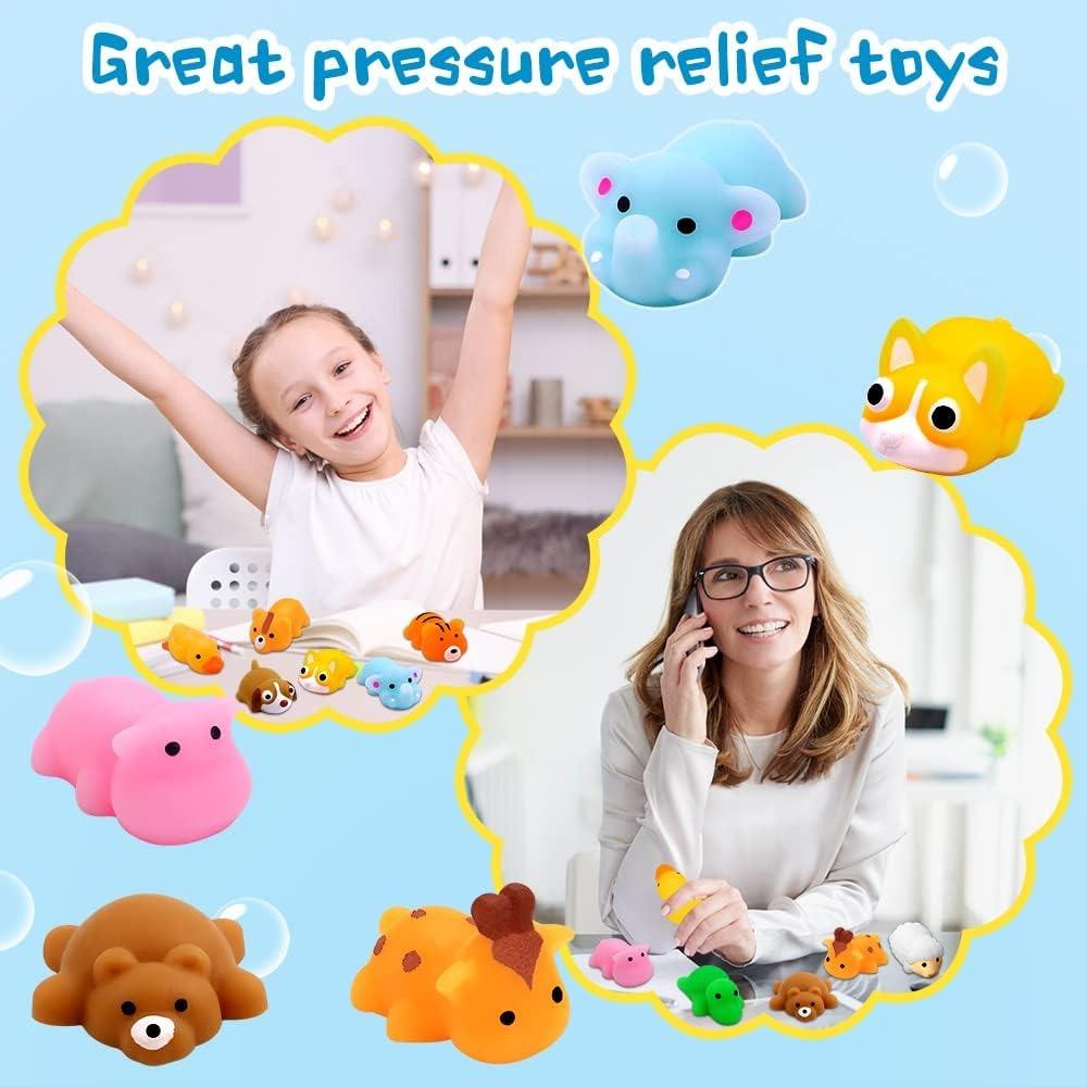 Jucării Mochi Squishy Mini Animale din Junglă Squishies Moi de Strâns Jucării Fidget Kawaii pentru Reducerea Stresului pentru Băieți Fete Favors pentru Petreceri