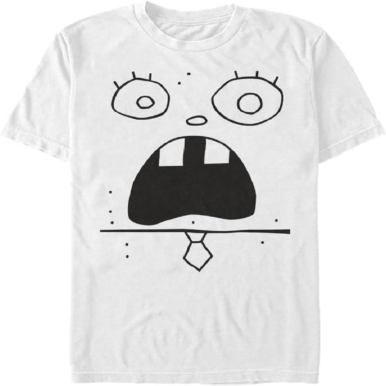 

Nickelodeon Большие и высокие Губка Боб Квадратные Штаны Дудлбоб Лицо Мужские Топы Футболка с коротким рукавом S белый