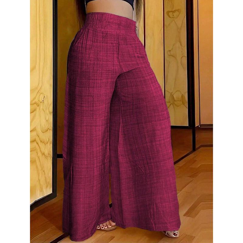 2024 Spring/Summer Women's High-Waisted Slimming Wide-Leg Pants