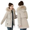 Winter New Velvet Thicker Pie To Overcome Waist Cotton-padded Clothes Medium and Long Cotton-padded Clothes Cotton-padded Jacket