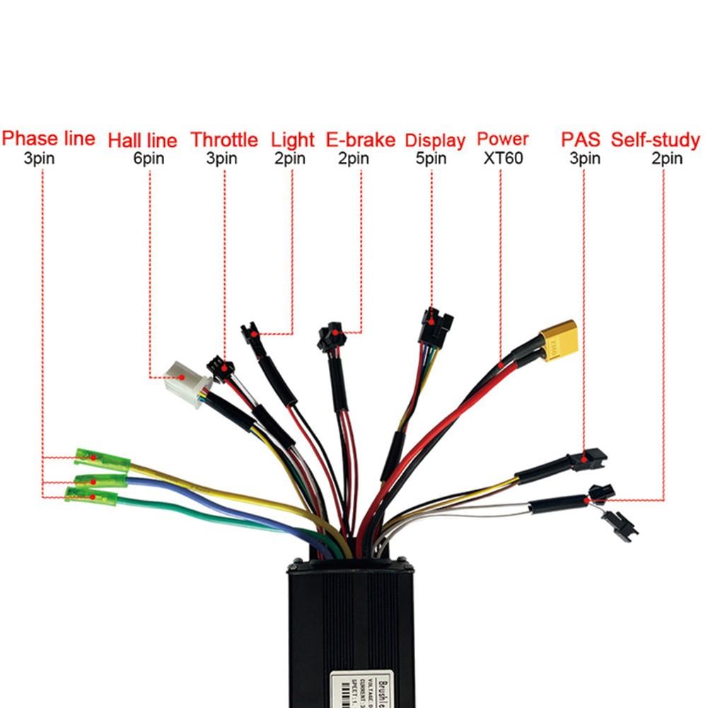 36-48V 30A 750/1000W Sine Wave Controller+Display For E-bike Electric Scooter