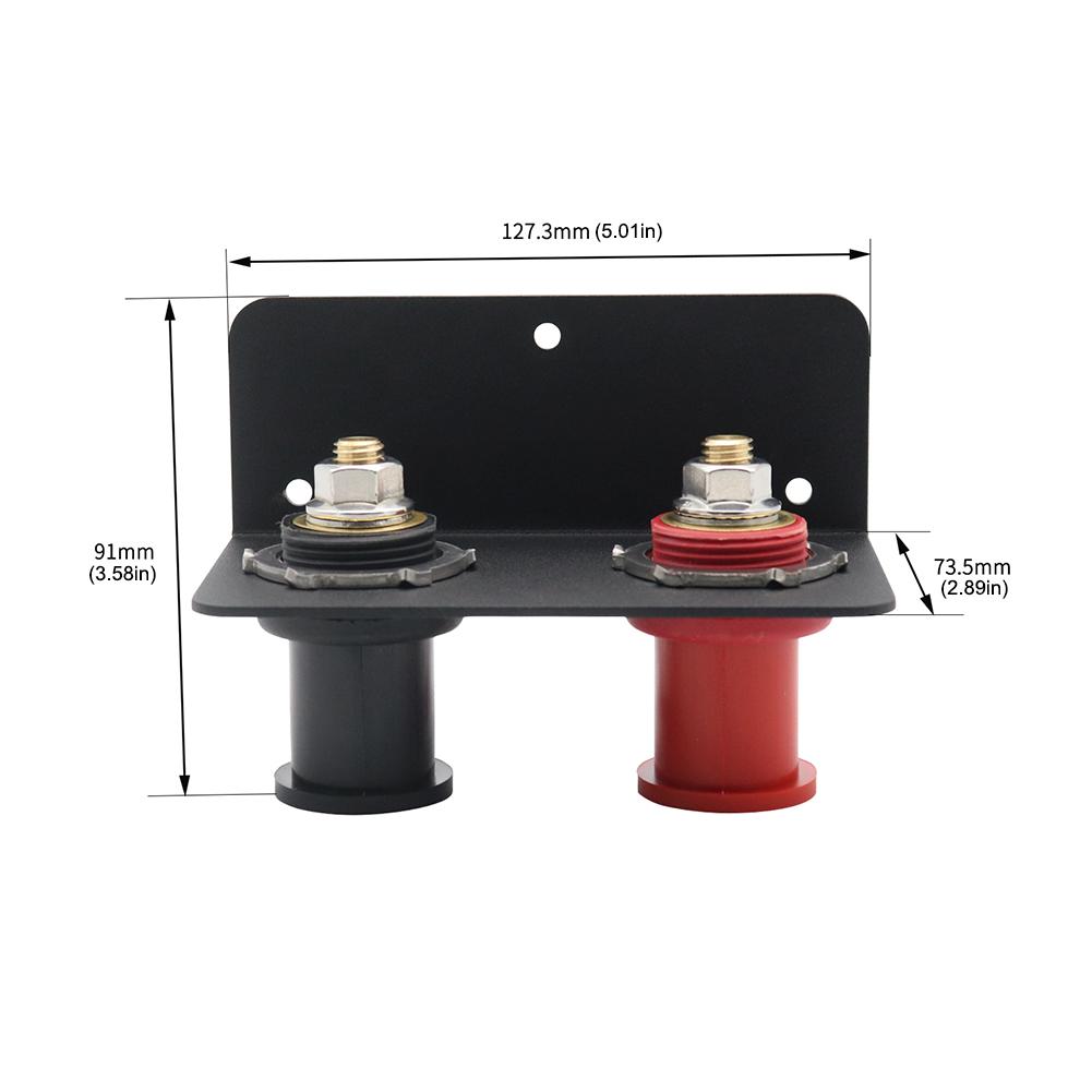Remote Battery Jumper Post Terminal Battery Jump Post Copper Car Battery Jumper Terminals Charging Tools for UTV ATV Car Trucks