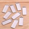 10-30mm Stainless Steel Round/Rectangular Gem Base Tray Pendant Connector