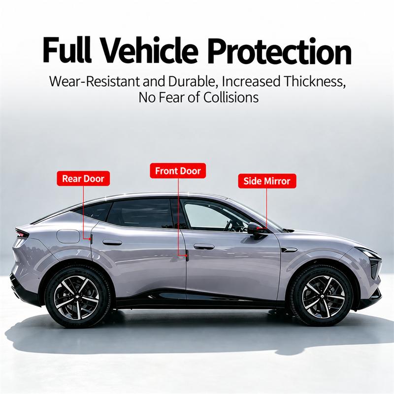 4PCS Thickened Anti-Collision Strip for Car Door Edge Protection, Side Protective Strip, and Body Scratch-Resistant Sticker