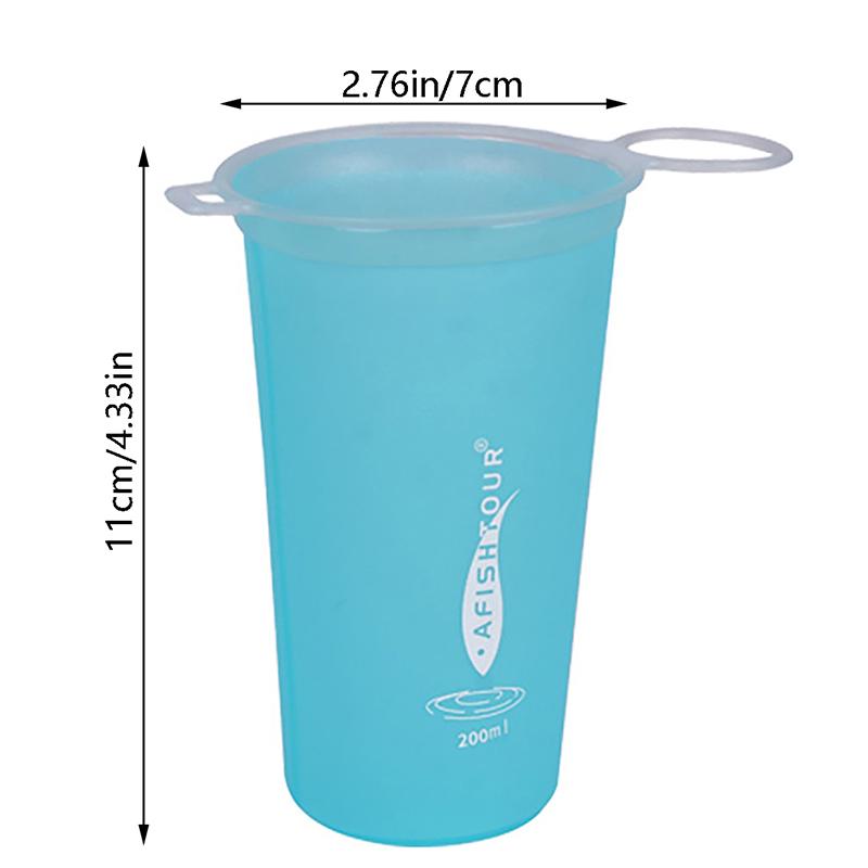 200Ml Tpu Soft Cups Collapsible Sports Water Bottle Outdoor Portable Water Cup Running Cycling Hiking Flexible Water Bag