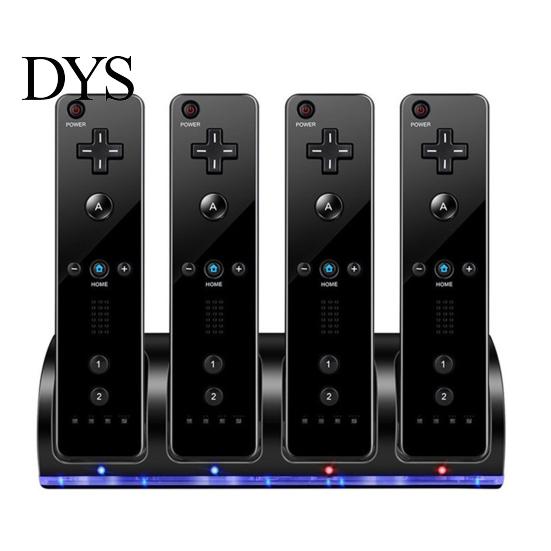 4 Ports Game Console Controller Charging Dock Station for Nintendo Wii U/Wii
