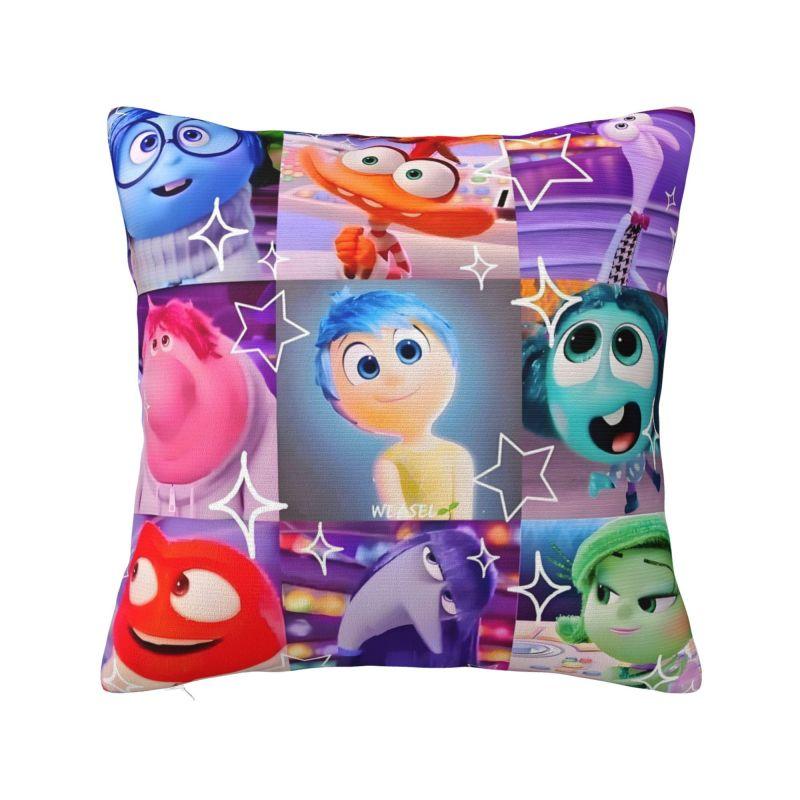Benutzerdefinierte Cartoon Inside Out Anime Kissenbezug 45x45cm Dekor Zuhause Mode Kawaii Disney Film Kissen für Sofa Quadratischer Kissenbezug