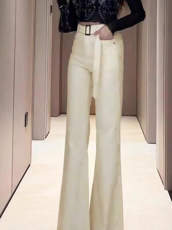 2025 New Plus Size High Waist Wide Leg Jeans for Women - Loose, Slimming, Floor-Length, Autumn Fashion, Sweet & Cool Commute Style