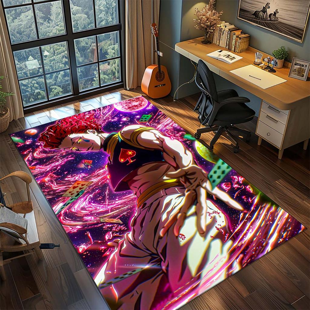 Hunter x Hunter Anime Rug Carpet Large Area Rug Non Slip Washable Floor Mat Gamer Room Bedroom Home Decor -QJY
