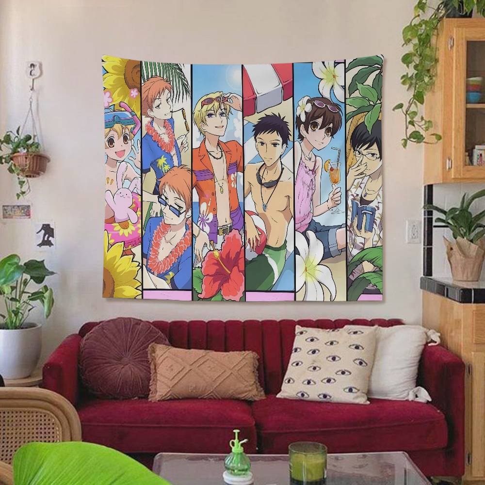 Anime Ouran High School Host Club Hanging Bohemian Tapestry Japanese Wall Tapestry Anime Kawaii Room Decor