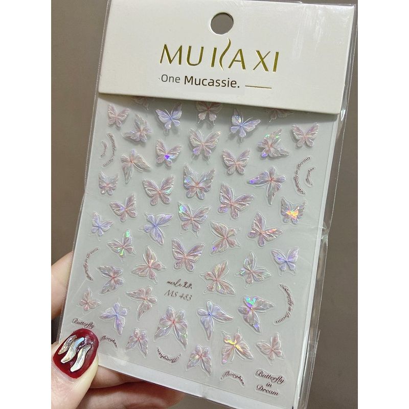 

Butterfly Shell Free Cooperation Japanese Cute Stickers Butterfly sticker shell light MS-483