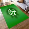 Soft Area Rug, MC Alger Green Star Volleyball Swirl Arabic Emblem Green Glow, Cozy Flannel Carpet for Adult Man Cave Game Room, Soccer Gift