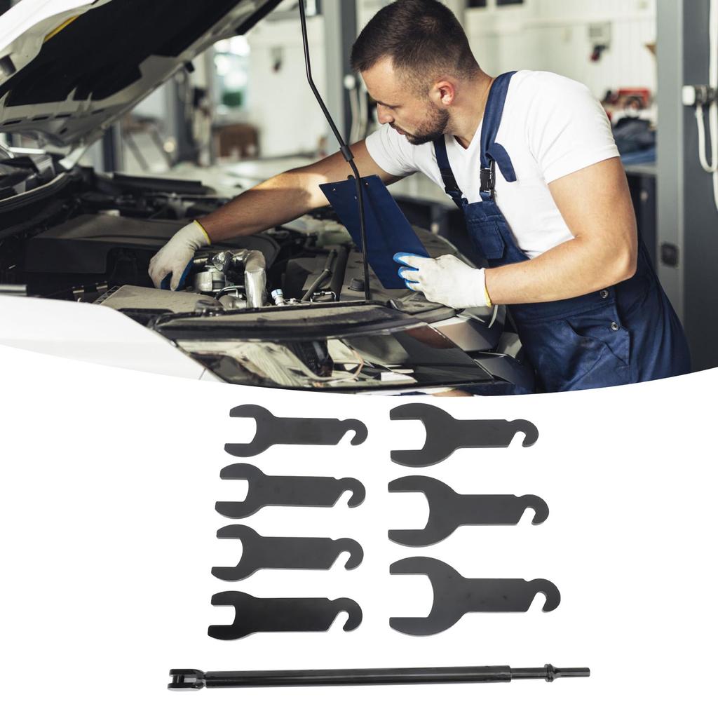 8PCS Pneumatic Fan Clutch Wrench Metal Easy To Operate Fan Clutch Removal Tool Kit with Case for Focus