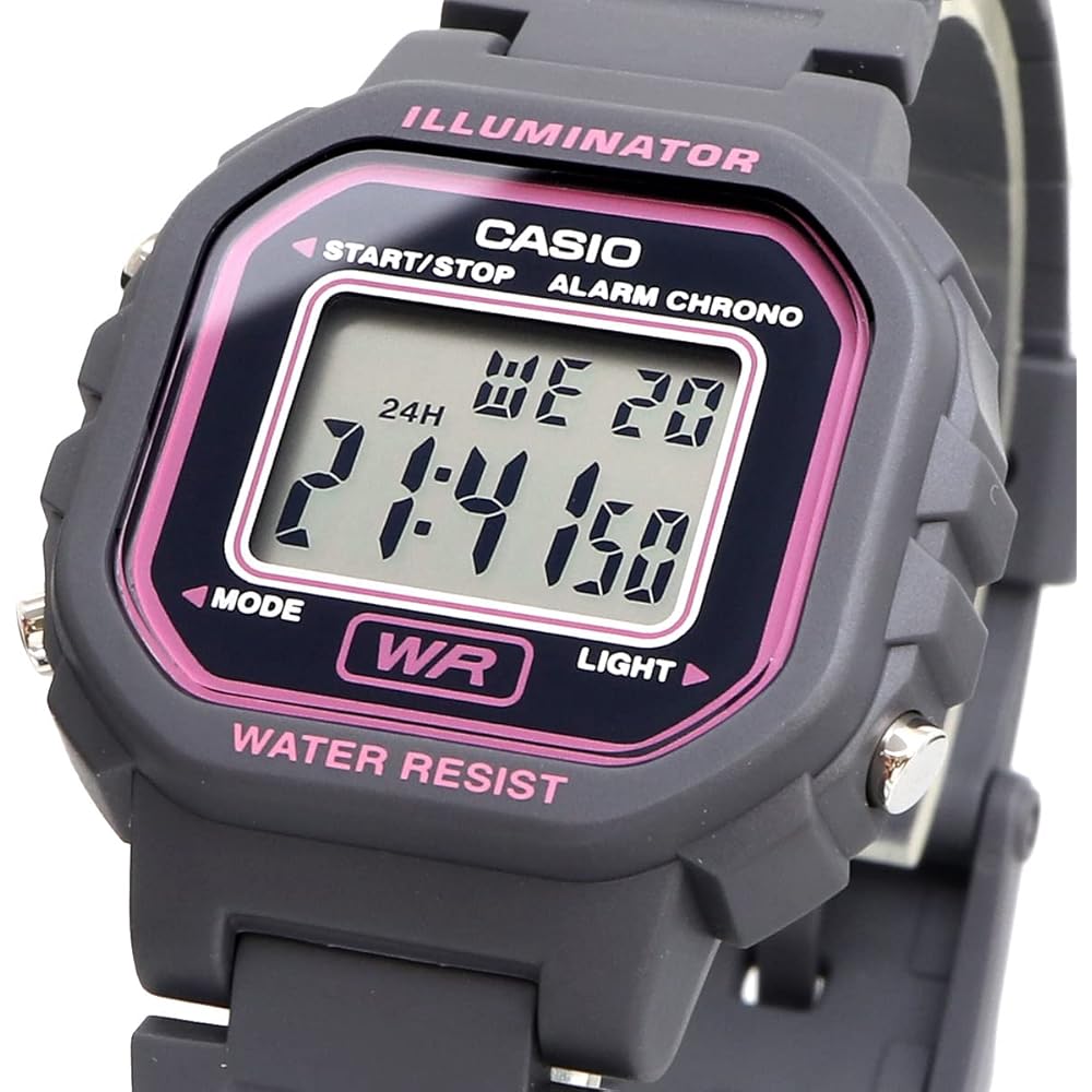 Casio Chippkashi LA-20WH-8A Digital Watch Gray Pink for Women Girls Kids