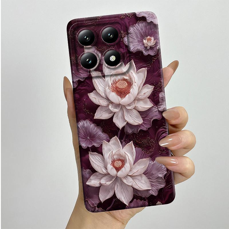 For Xiaomi 14T Pro Phone Case 14Tpro Soft Silicone TPU Sweet Painted Casing Cartoon Printed Shockproof Protective Back Cover