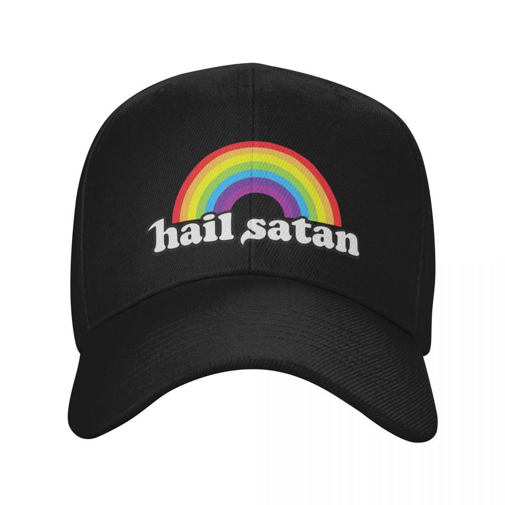 Hail Satan Rainbow Baseball Cap Hood dad hat Men Luxury Brand Women's