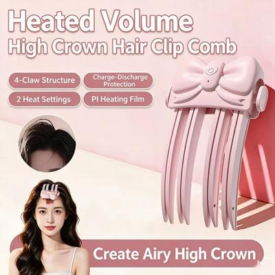 Heating Fluffy Fluffy Hairpin Curling Clip Non-Slip Volume Bangs Clip Heated Hair Clip  Daily Use