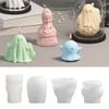 New Silicone Ghost Candle Mold Handmade DIY Craft Scented Candle Mold Home Decor Art Wax Mould