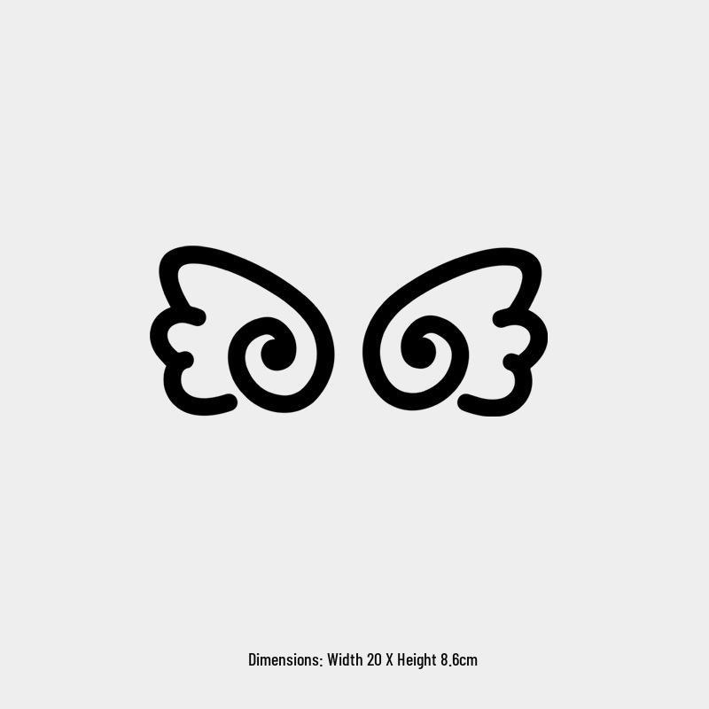 Reflective Cartoon Wing Sticker for Rearview Mirror, Tail, and Windshield
