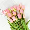 5Pcs/bunch Artificial Tulips Bouquet Real Touch Silicone Fake Flowers for Home Garden Living Room Decoration Wedding Party