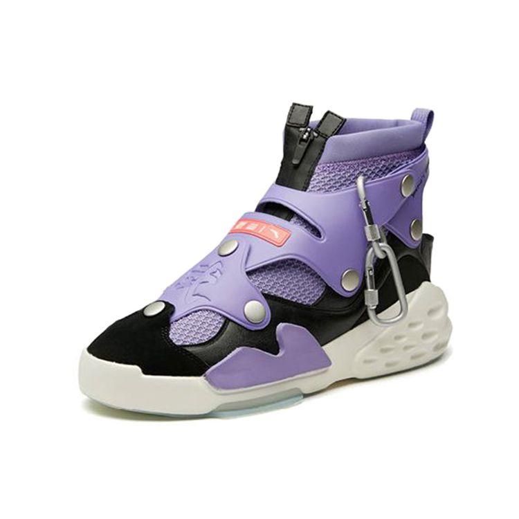 Anta Badao Shock Absorbing Wear Resistant Non Slip High Top Sports Casual Shoes Men Sneakers Purple 11948086S-3