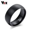 100 % Titanringe für Herren, 8 mm, kühles Schwarz, Schmuck, Hochzeit, Verlobung, männlich