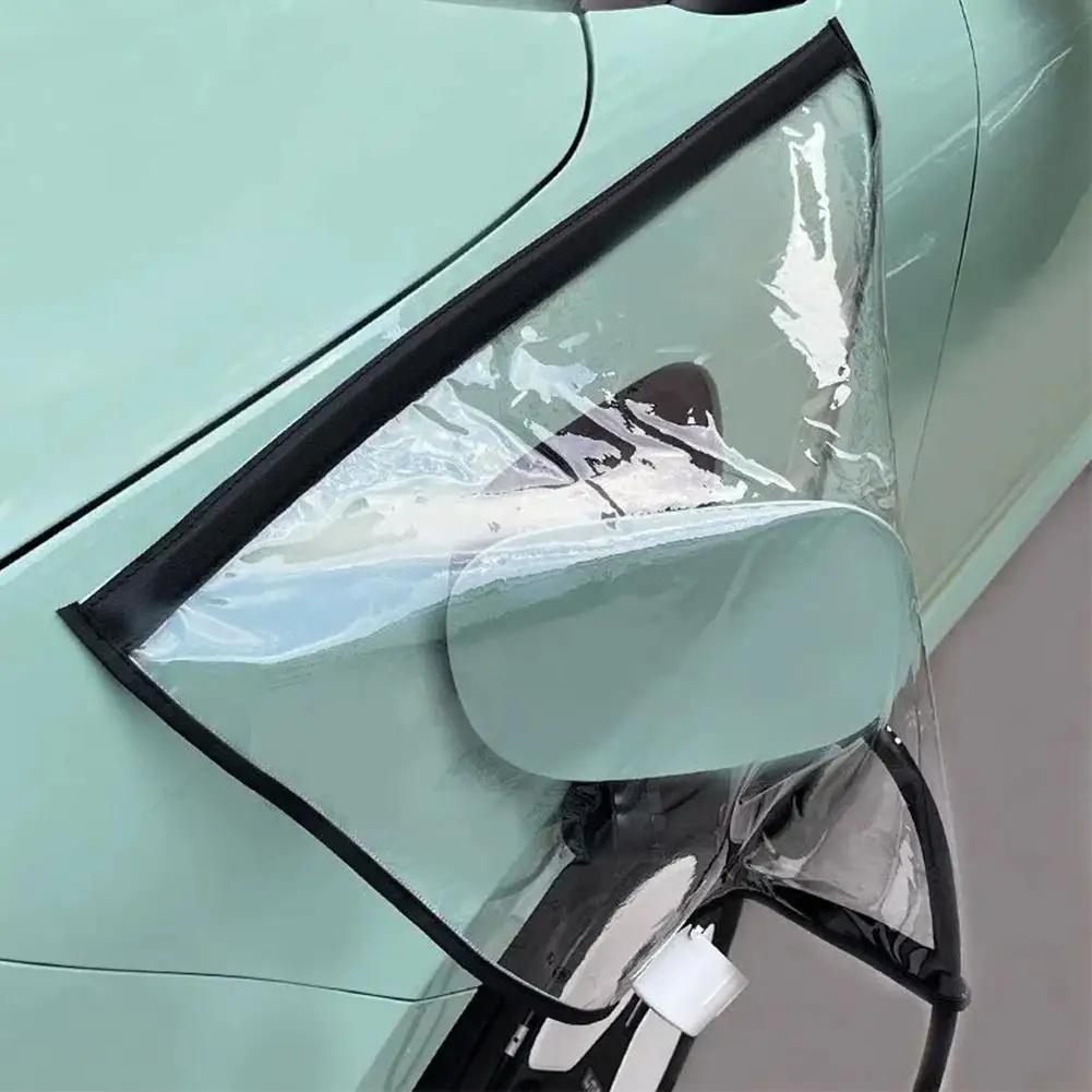 Outdoor Electric Vehicle Charger Port Rainproof Dustproof Cover Transparent Waterproof Cover Magnetic EV Charger Port Protector