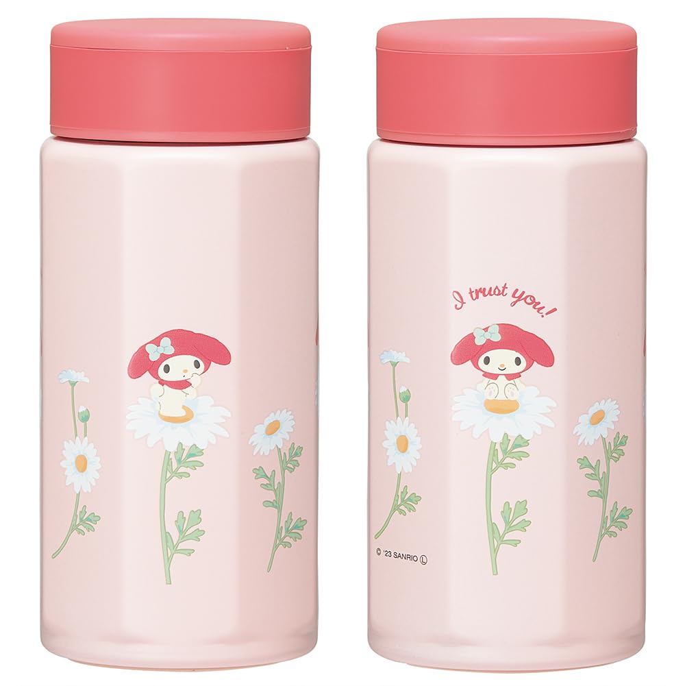 Skater Stainless Steel Mug Easy To Octagonal Hot My Flower Bottle, 350ml, Hold, Shape, Insulated, & Cold, Melody, Language, Sanrio, STO4-A