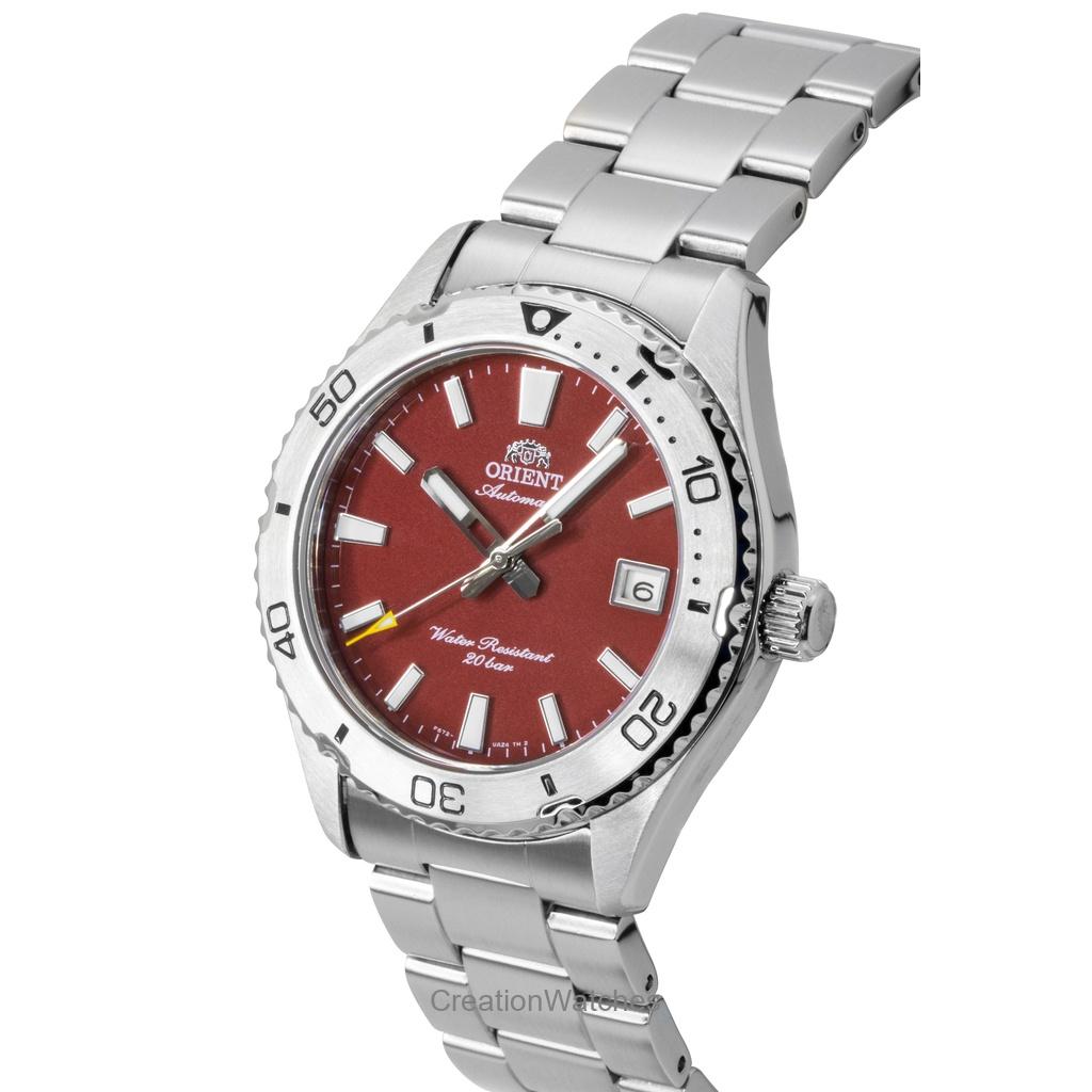 Orient Mako Nerūdijančio plieno Raudono ciferblato Automatinis Nardytojo RA-AC0Q09R 200M Vyriškas Laikrodis