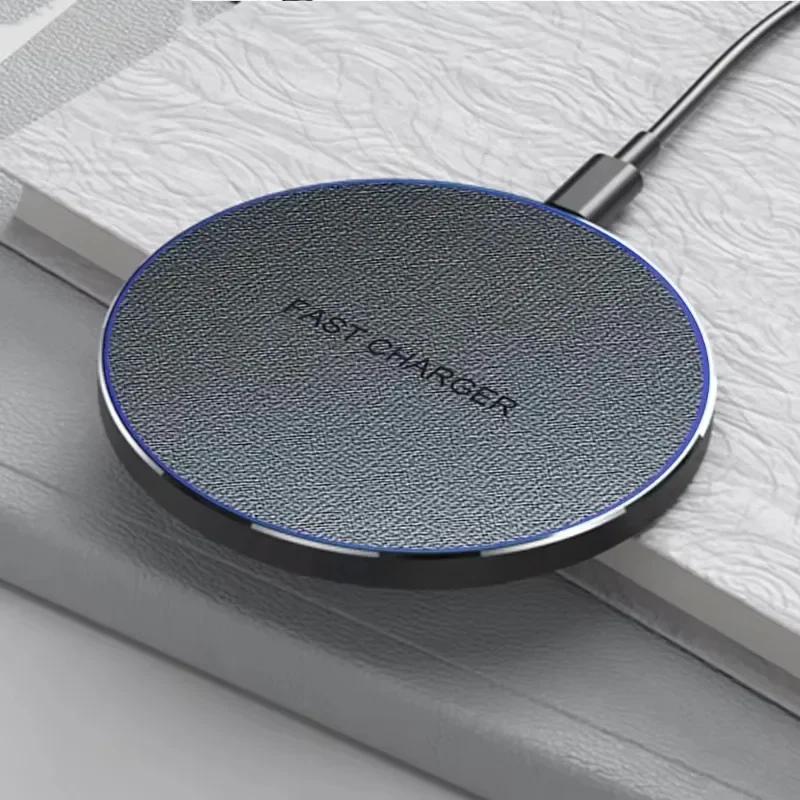 Ultra-Thin Fast Wireless Charger Pad for Samsung Galaxy S24 S23 S22 iPhone 16-12 Pro Max Wireless Induction Charging Station