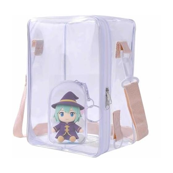 Anopono Ita Bag, Showcase Bag, Shoulder Bag for Stuffed Animals, Transparent, Large Capacity, Stuffed Pouch, Small Pouch Set for Stuffed Animals