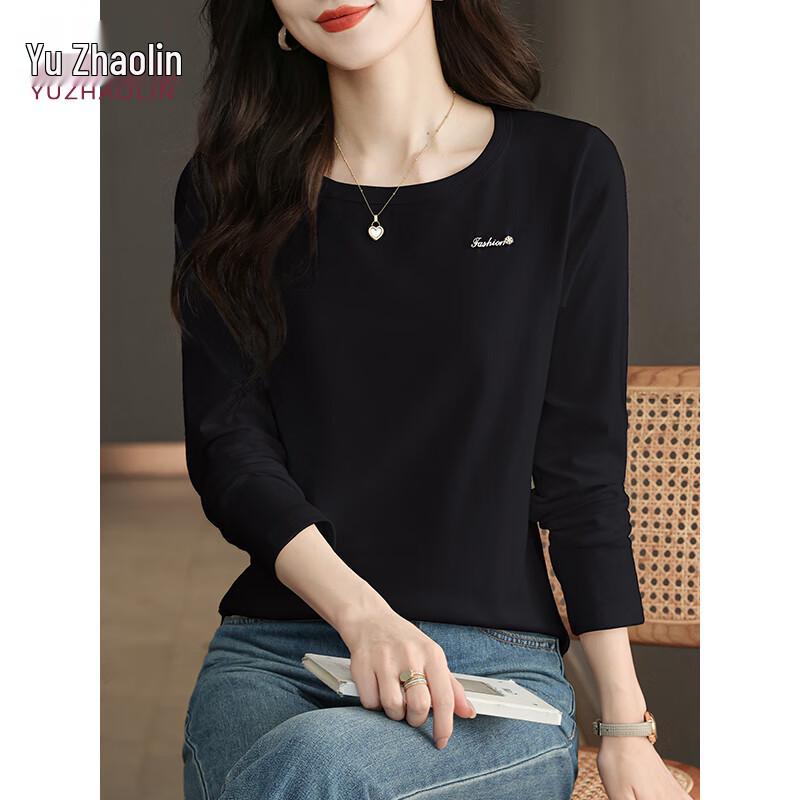 Yuzhaolin Women's Round Neck Long Sleeve T-Shirt