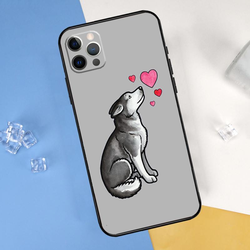 

Siberian Husky Dog Phone Case For iPhone 16 Pro Max 16e 12 13 Mini 11 14 15 Pro Max XR 15 16 Plus Cover Shell iPhone 14 Plus